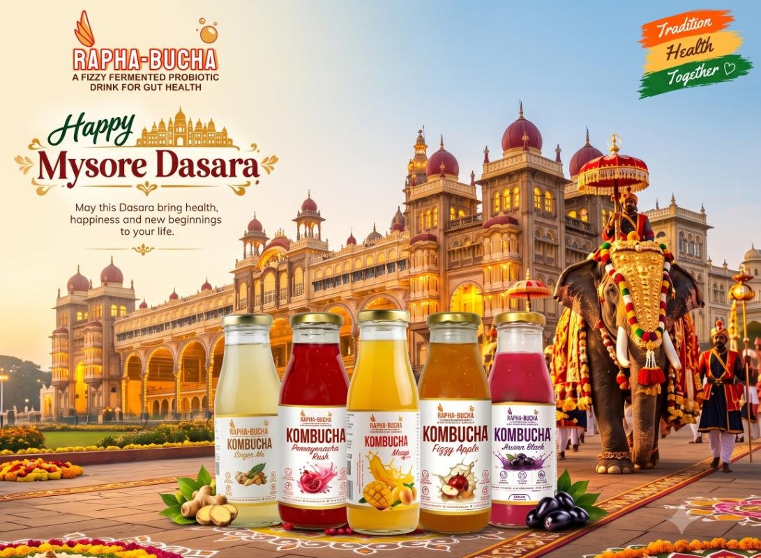 Celebrate Dasara with Rapha-Bucha Kombucha